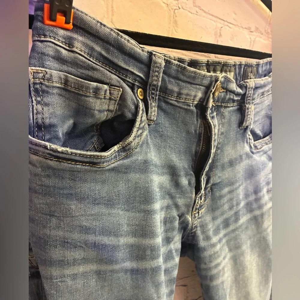 BKE Men’s Jake Straight Leg Denim Stretch Jeans Blue Medium Wash Casual Size 34L